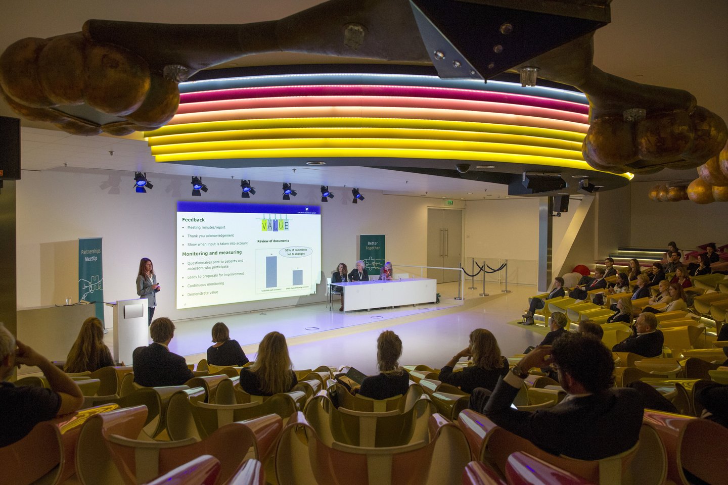 Stage and audience