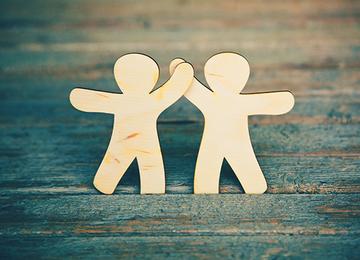 Two wooden figures