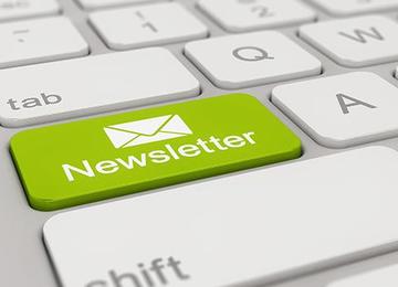 Keyboard with newsletter key